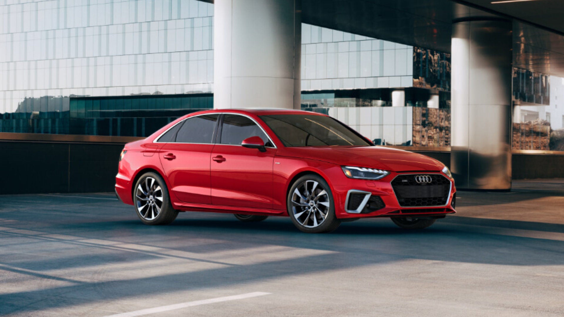2024 Audi A4 Exterior Parked By An Office Building