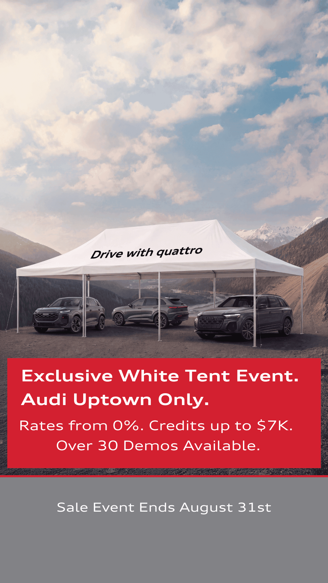 Exclusive Audi Uptown White Tent Event