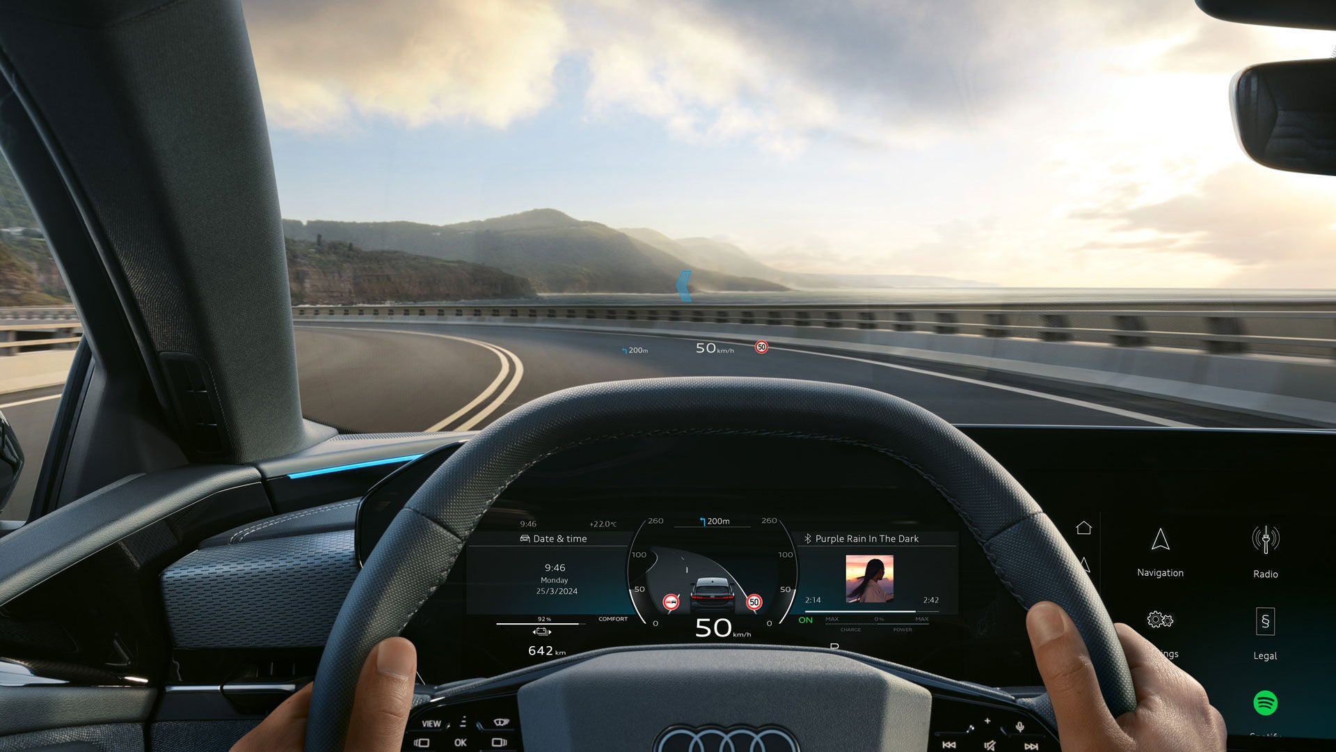 Audi S6 Sportback e-tron Head-Up Display