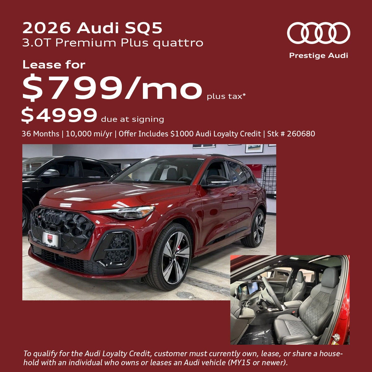 Audi SQ5 Lease Offer