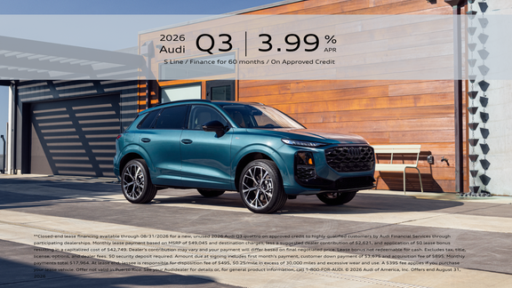 2026 Audi Q3 APR Offer In Little Rock, Arkansas