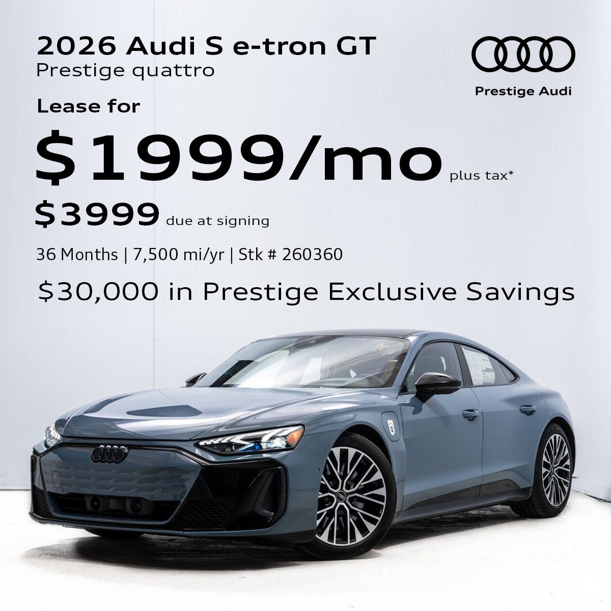 2026 Audi S e-tron GT - Lease Offer