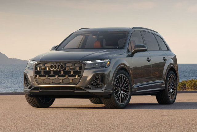 2026 Audi SQ7 parked near the coast with a modern, sporty stance
