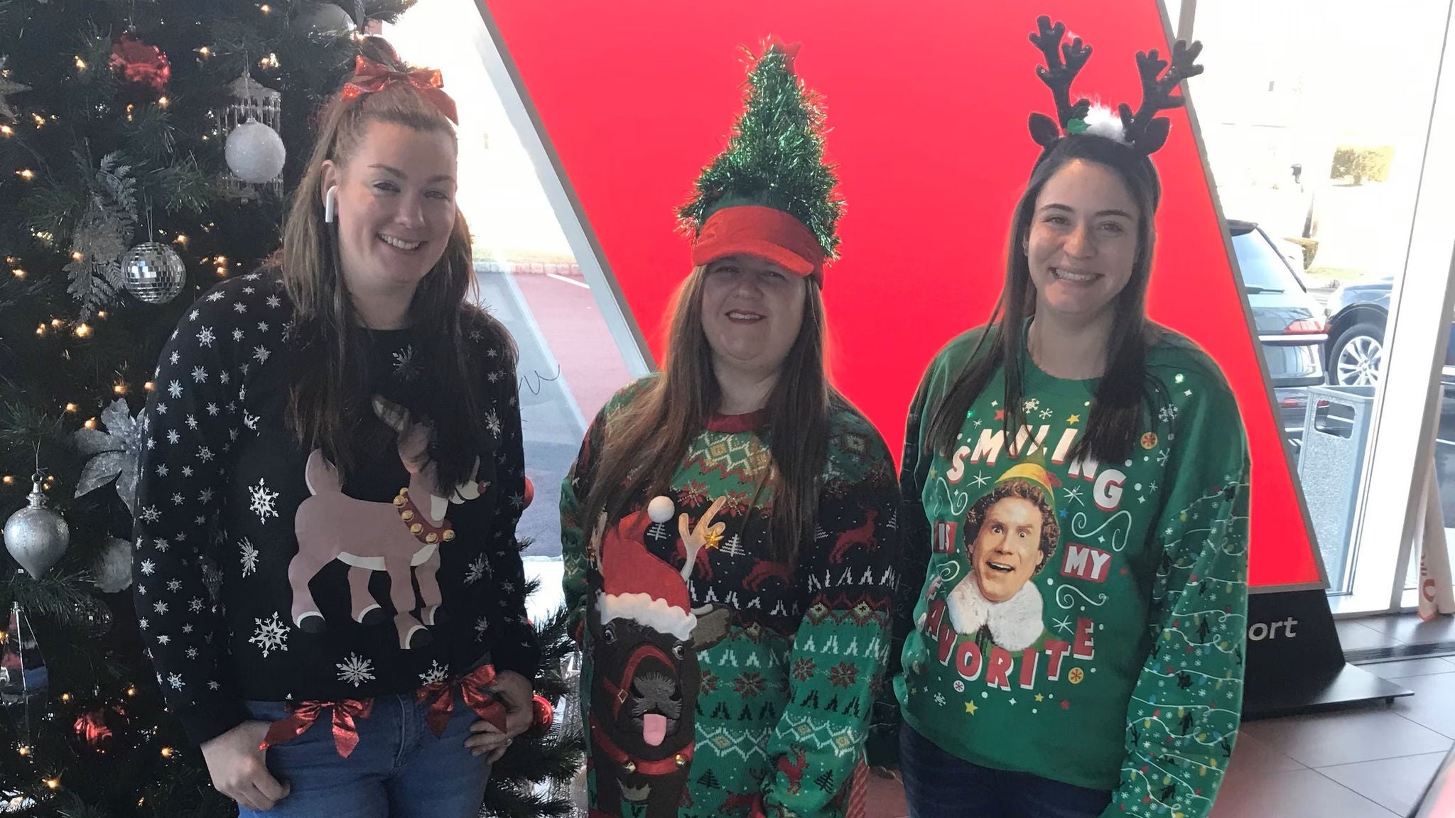 Ugly Sweater Day at Paul Miller Audi   