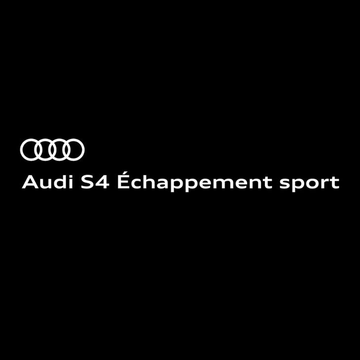 Vidéo et son du moteur de l’Audi&nbsp;S4 muni d’un échappement sport au démarrage, à l’accélération et à la décélération.