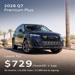Side angled profile of 2026 Audi Q7