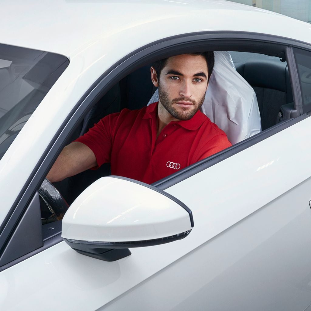 audi employee driving car