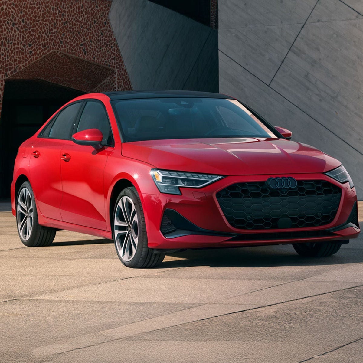 Side profile of the Audi A3.