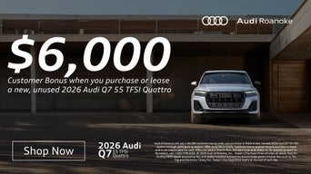 Front profile view of a 2026 Audi All-new Q7 quattro