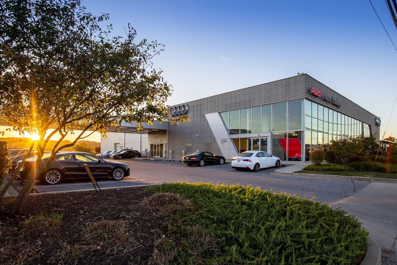 Exterior view of Audi Hunt Valley, your Audi dealer serving Towson
