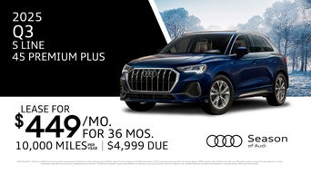 $449/Mo Lease on 2025 Audi Q3 S line 45 Premium Plus