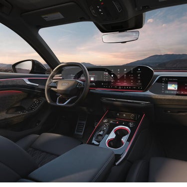 2026 Audi A6 panoramic digital cockpit dual screen interior at Audi Sewickley near Pittsburgh PA