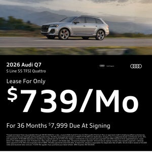 Side view of Q7 driving