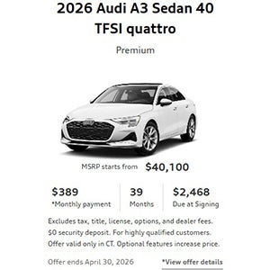 Side view of an Audi vehicle 