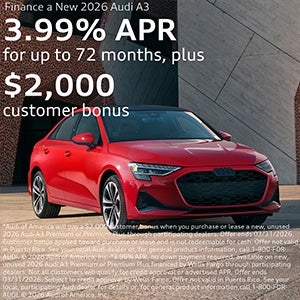 Side view of an Audi.