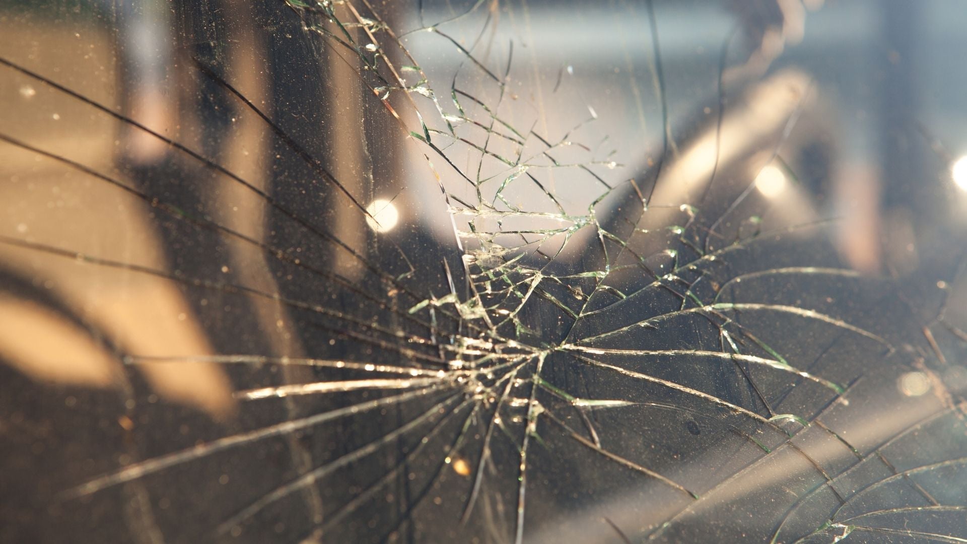Image of a cracked windshield