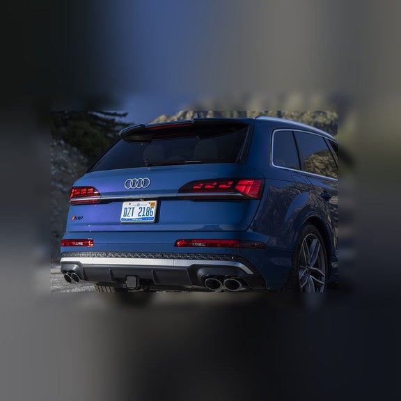 2026 Audi SQ7 rear with quad exhaust tips and OLED taillight signature at Audi Sewickley