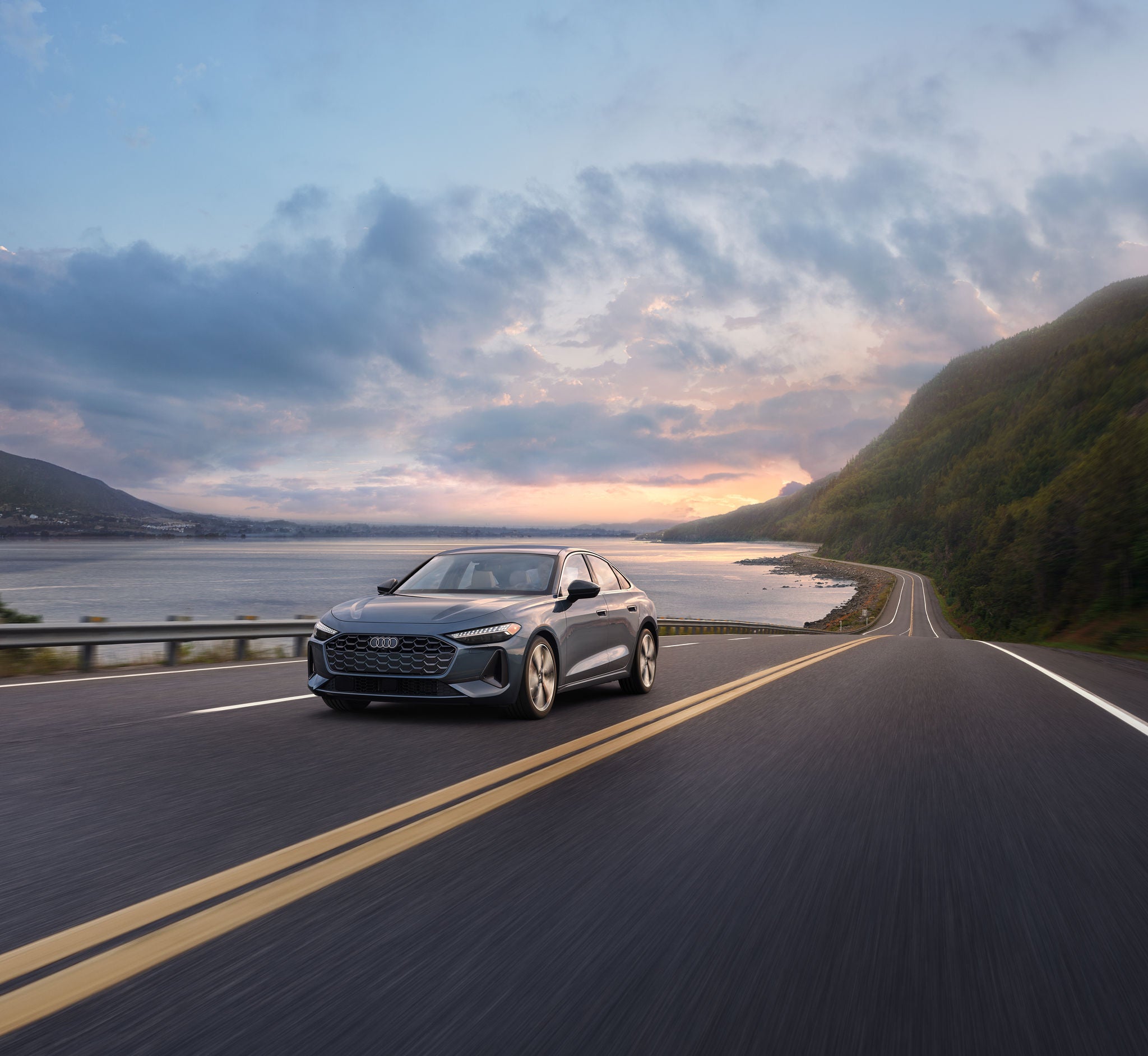 Profile view of Audi A5 Sedan.