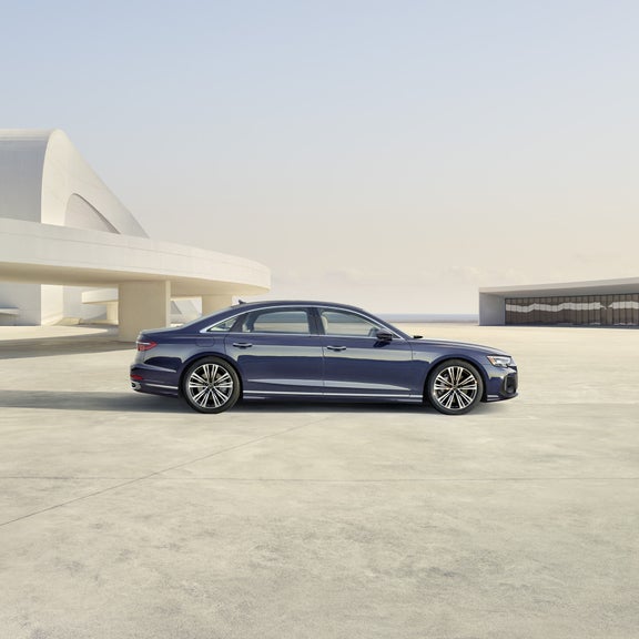 Side profile of the Audi A8.