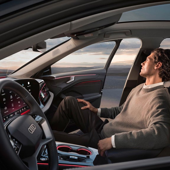 Interior view of the Audi A6 Sedan.