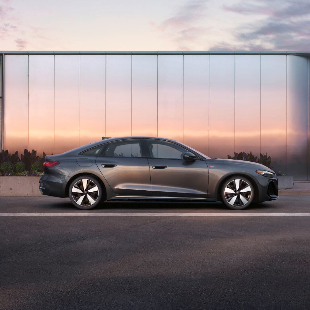 2026 Audi A5 Exterior In Front Of Glass Building Side View