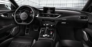 View of Audi vehicle interior. 