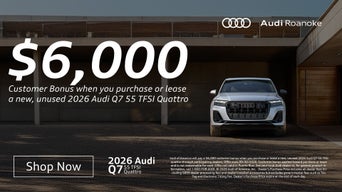 Front profile view of a 2026 Audi All-new Q7 quattro