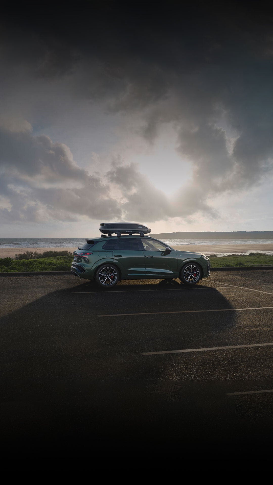 Side profile view of the Audi Q3.