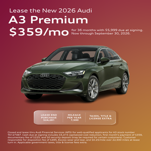 Lease the New 2026 Audi A3 Premium $359/mo