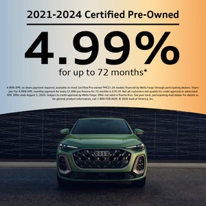 4.99% for up to 72 months Certified Pre-owned *MY21-24 models