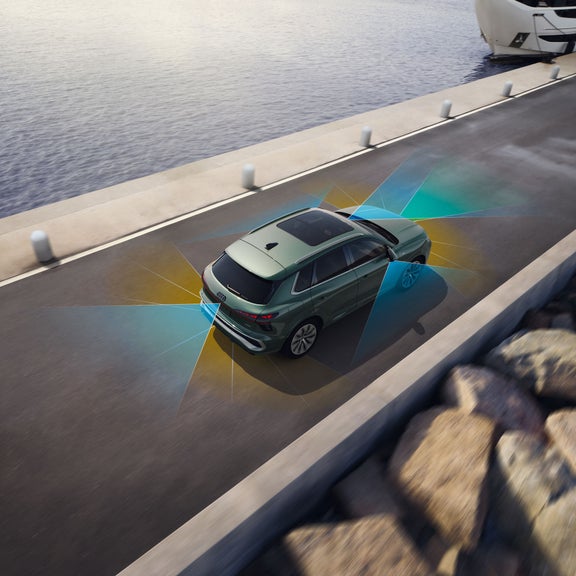 Démonstration du système Audi&nbsp;pre&nbsp;sense avant de l’Audi&nbsp;Q3.