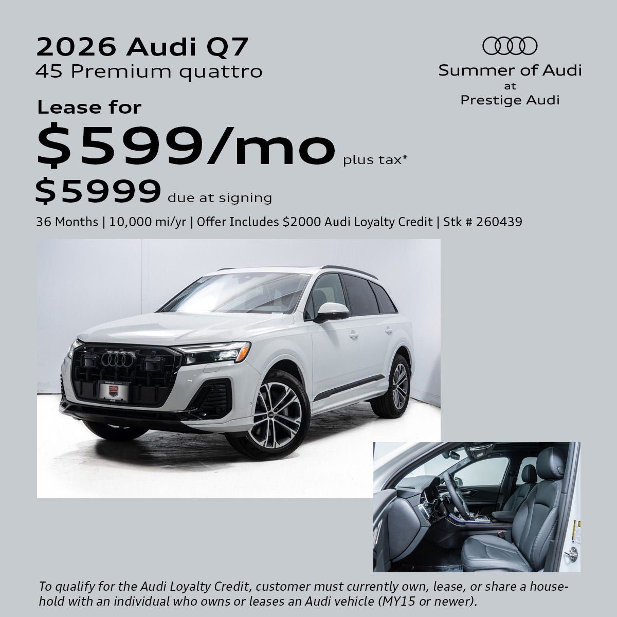 Audi Q7 Lease Offer