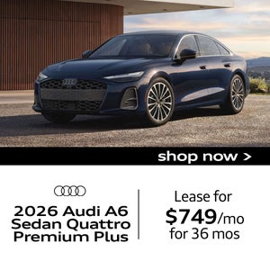 front/side view of 2026 Audi A6 Sedan Quattro Premium Plus