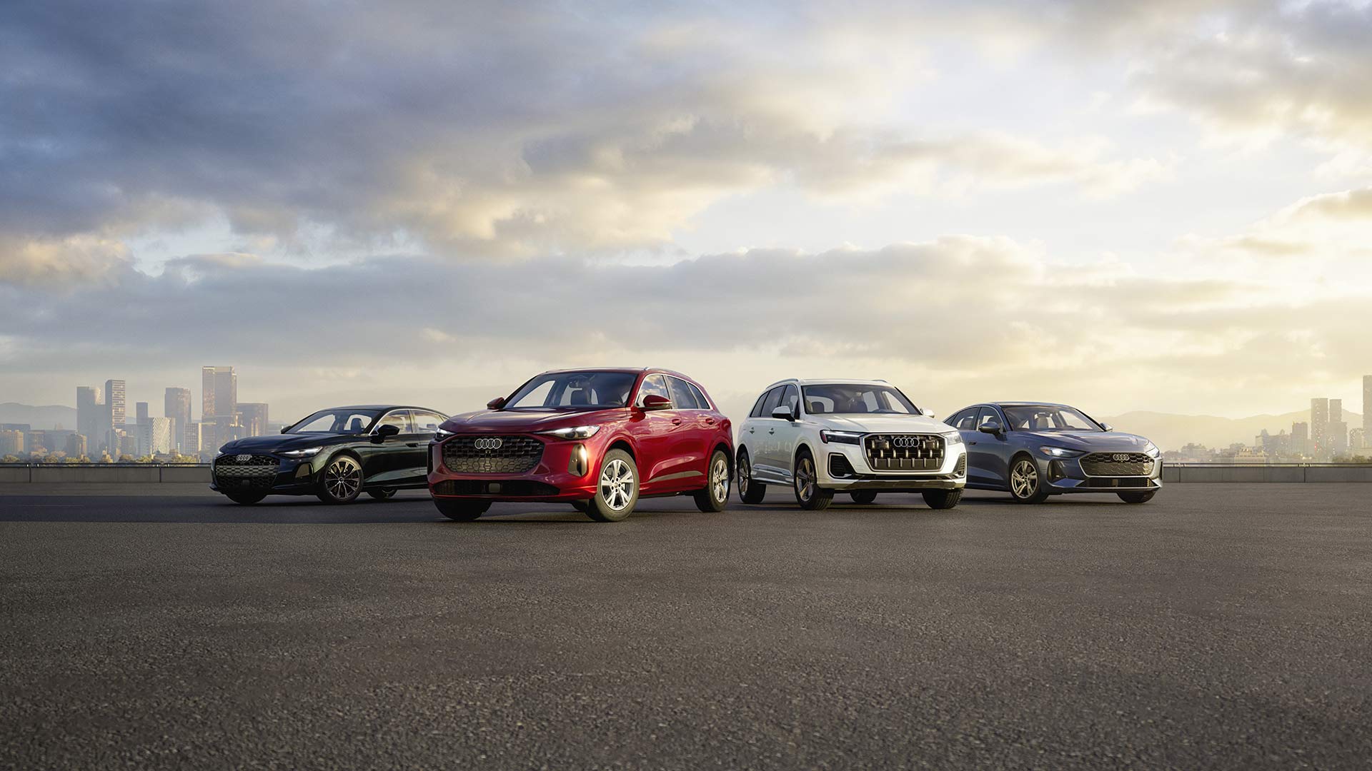 The Audi model lineup of sedans and SUVs