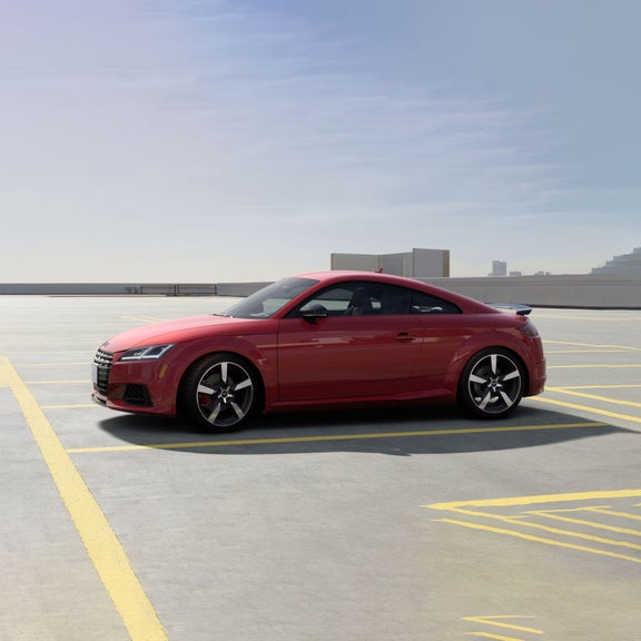 Side profile of the Audi TT Coupe.