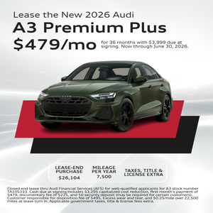 Lease the New 2026 Audi A3 Premium Plus $479/mo