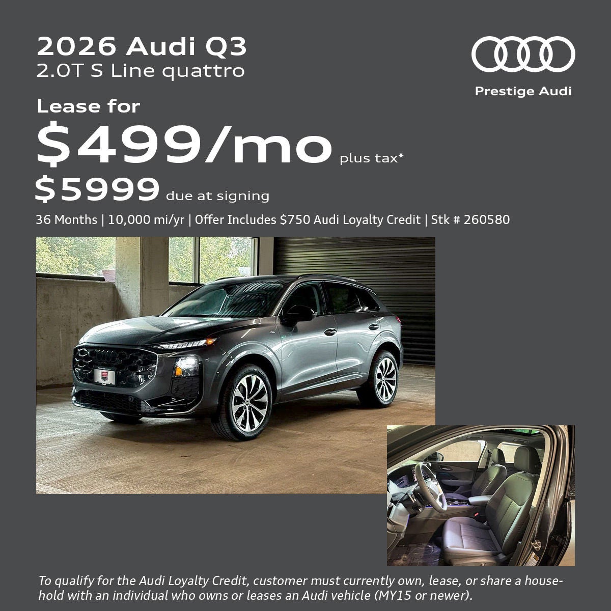 2026 Audi Q3 Lease Offer