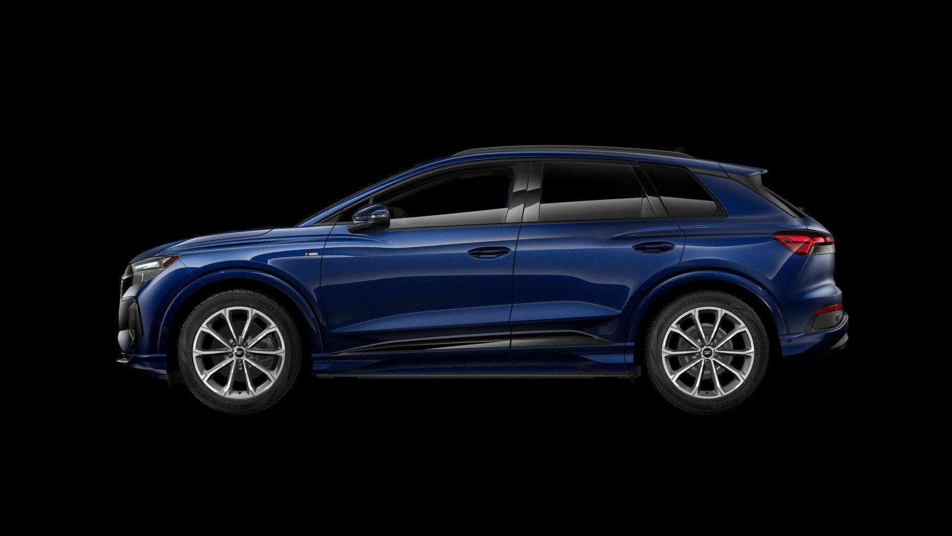Side-view of the Audi Q4 e-tron.