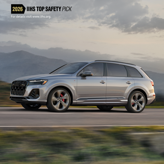 Side view of an Audi Q7 IIHS Program