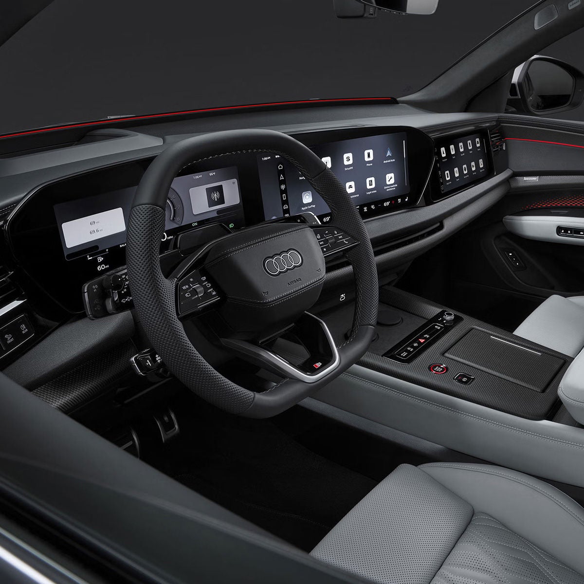 View of the back seats in the Audi Q9.
