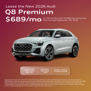 Lease the New 2026 Audi Q8 Premium $689/mo