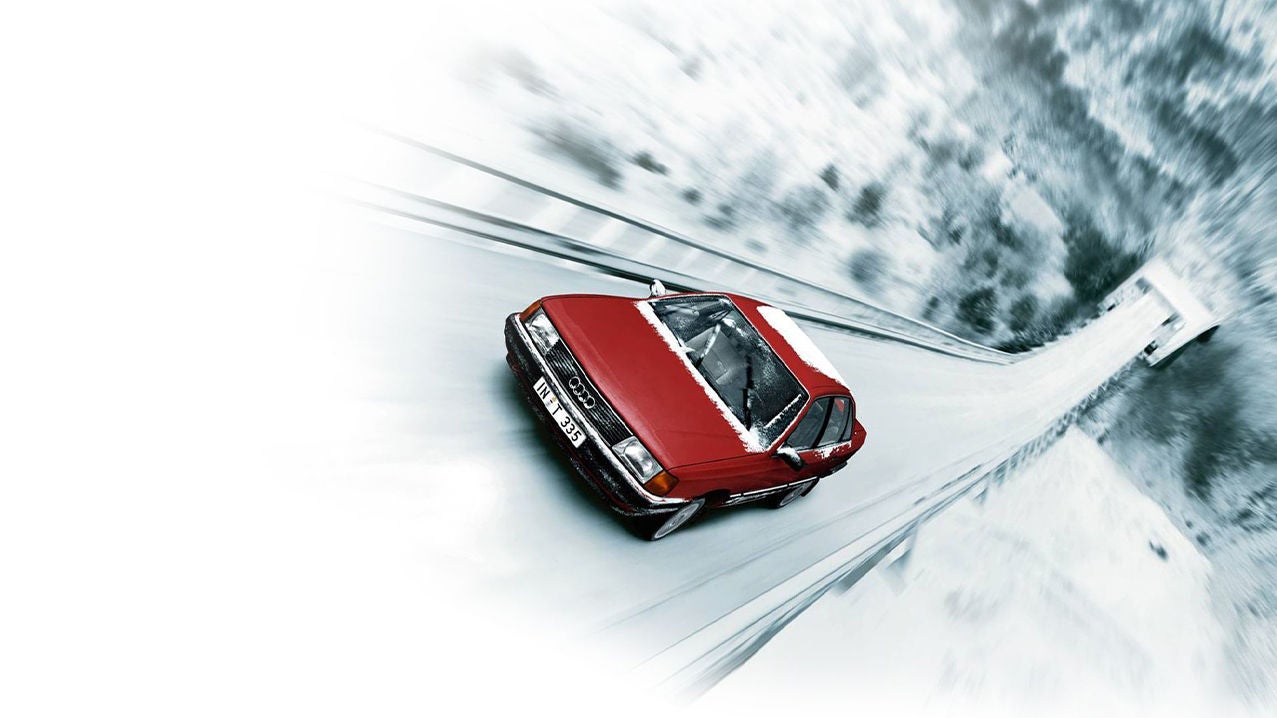 View of the first Audi quattro® model.