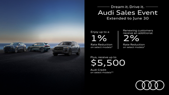 Dream it. Drive it. Audi Sales Event.