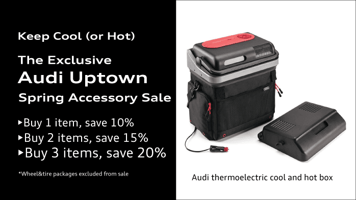 Audi Uptown Exclusive Accessory Sale - Audi thermoelectric cool and hot box for car travel food storage
