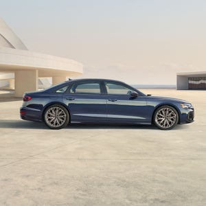 Side view of the Audi A8.