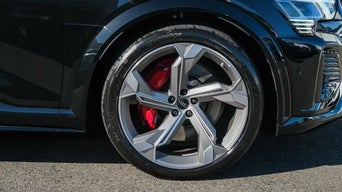 Profile view of vehicle tire. 