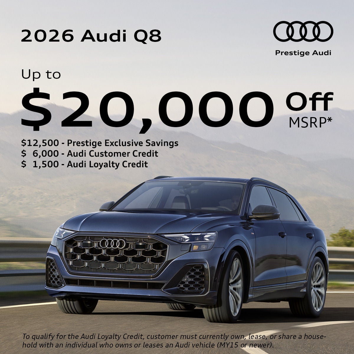 2026 Audi Q8 55 quattro - Up to $20,000 Off MSRP*