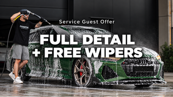 Full Detail + Free Wipers — Audi being professionally detailed