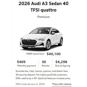 Side view of an Audi vehicle