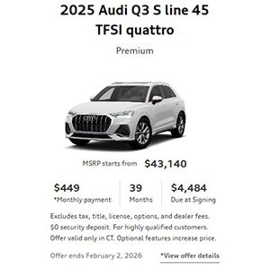 Side view of an Audi vehicle